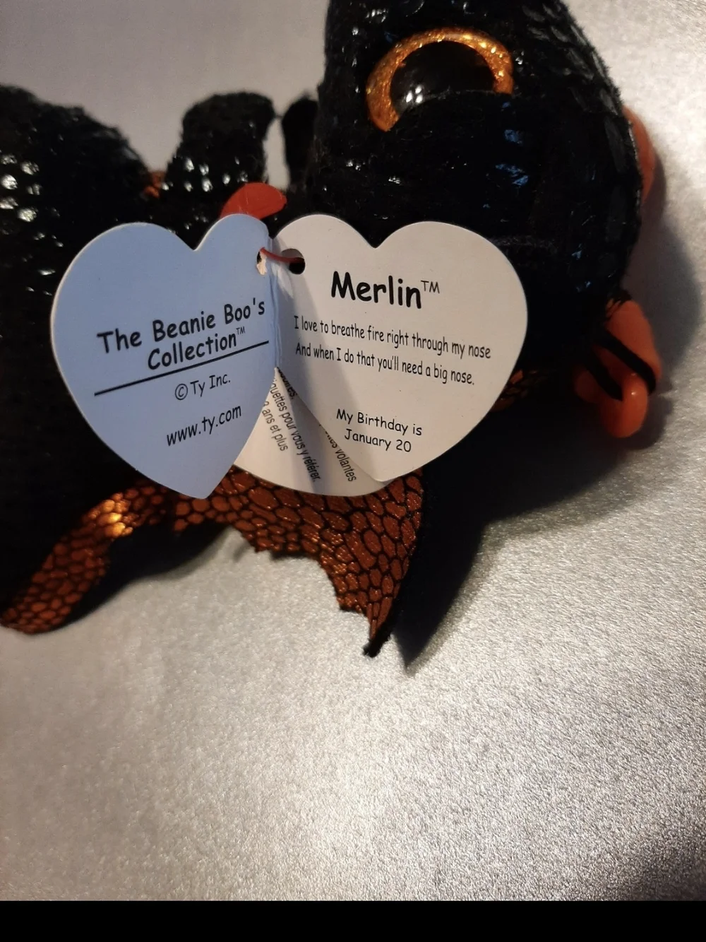 Ty Mini Boo Merlin dragon Year 2017 New